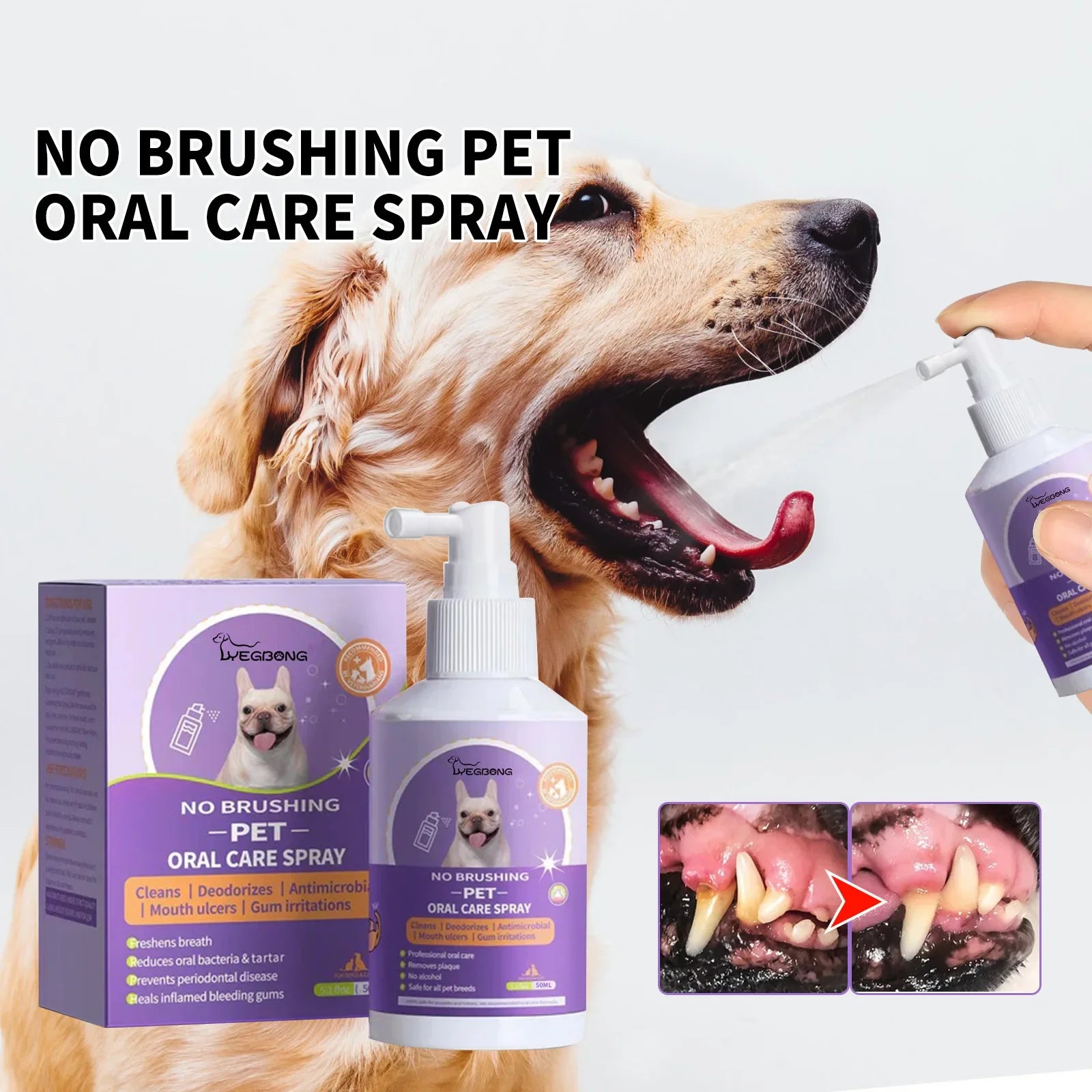 50ml Pet Oral Spray – Say Goodbye to Bad Breath Forever!