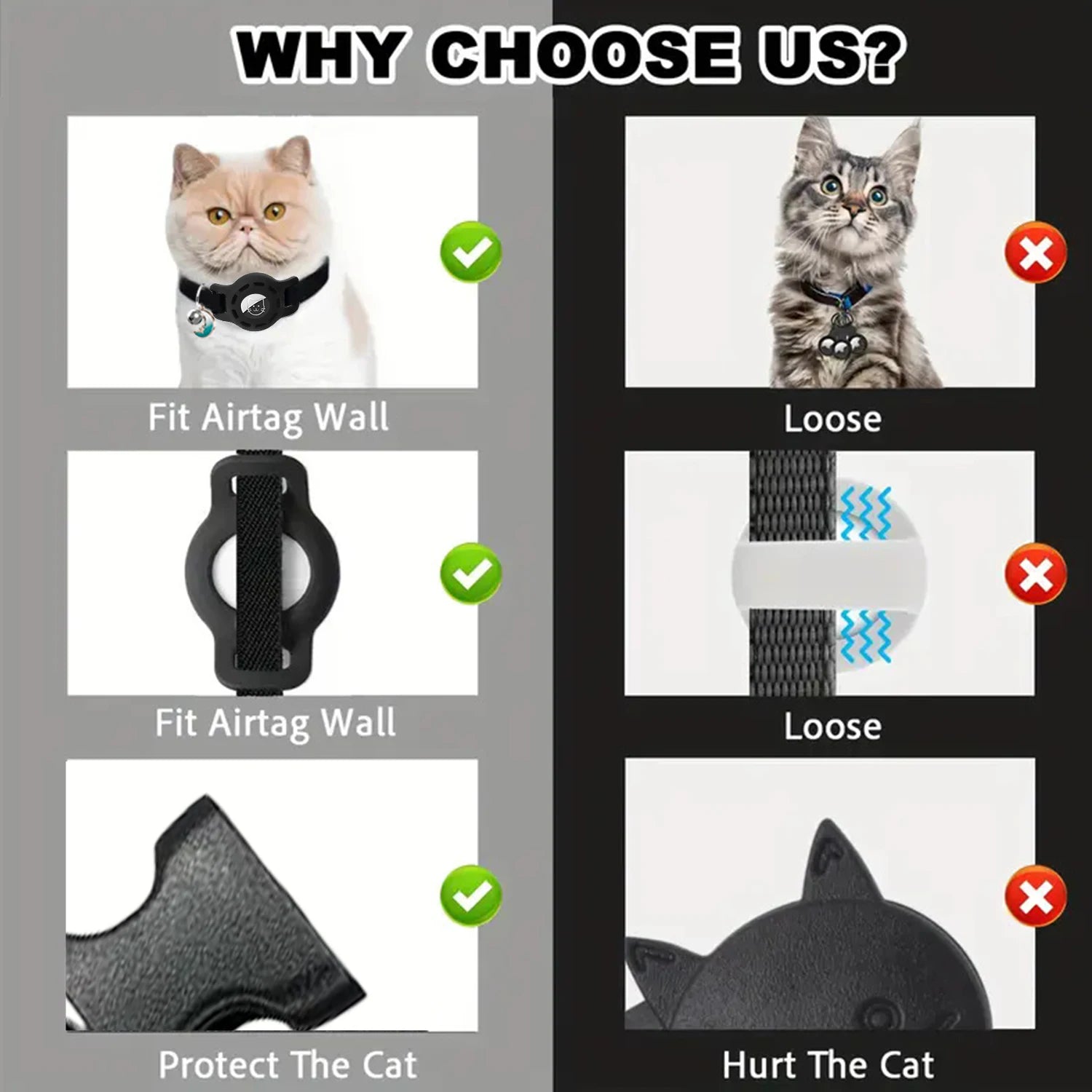 Fashion Airtag Pet Collar Adjustable Elastic Nylon Puppy Cat Collar with Bell Anti-lost GPS Tracker