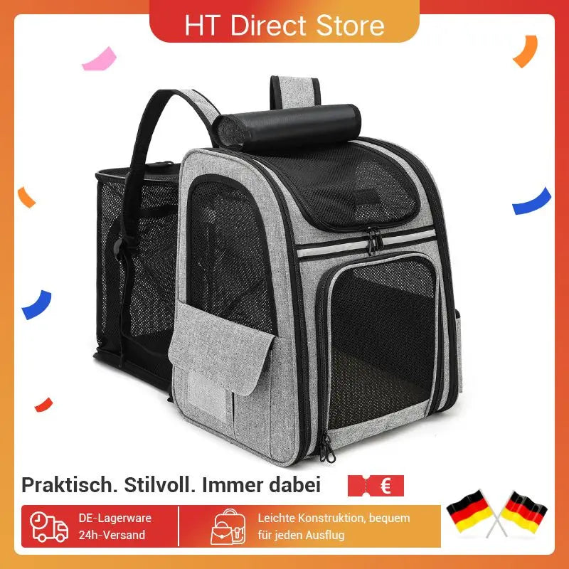 Dogat Pet Backpack Portable  & Breathable Cat/dogs Carrier with Mesh Window Foldable