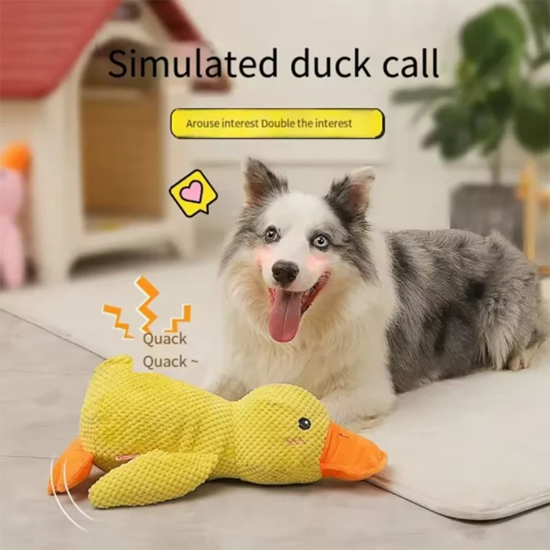 Patito Amarillo Abrazable: El Juguete de Peluche que Acaba con el Aburrimiento y Trae Paz a Tu Perrito