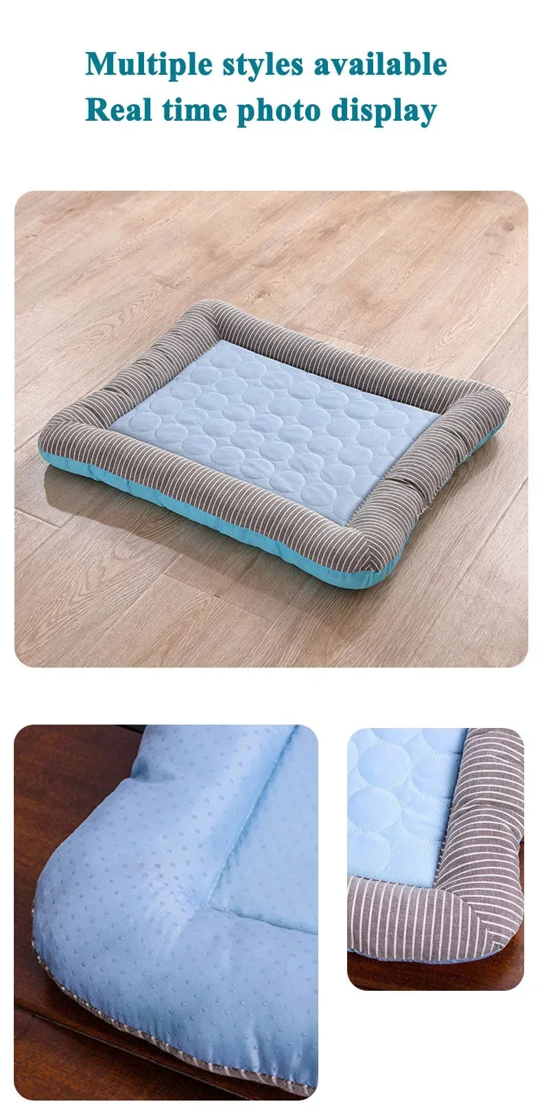Cooling Pad Bed for Dogs Cats Puppy Kitten Cool Mat Pet Blanket Ice Silk Material Soft for Summer Sleeping Pink Blue Breathable