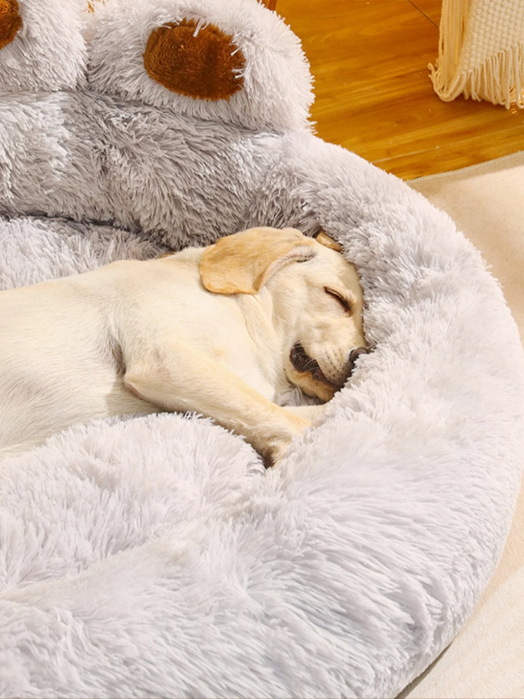 Fluffy Dog Bed Winter Warm Large Pet Products Small Sofa Baskets Pets Kennel Mat Puppy Cats Supplies Basket Blanket Accessories