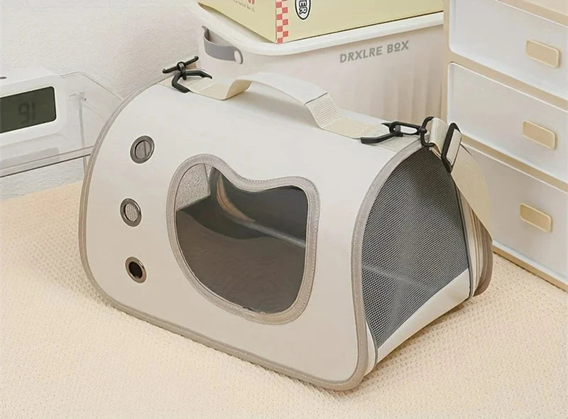 Portable Pet Carrier Bag for Small Dogs Cats Outdoor Foldable Cat Bag Breathable Cat Shoulder Bag Kitten Carrying Bag