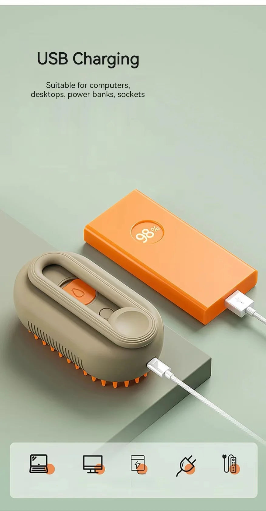 Elimina el Pelo y el Estrés: el Cepillo Eléctrico 3 en 1