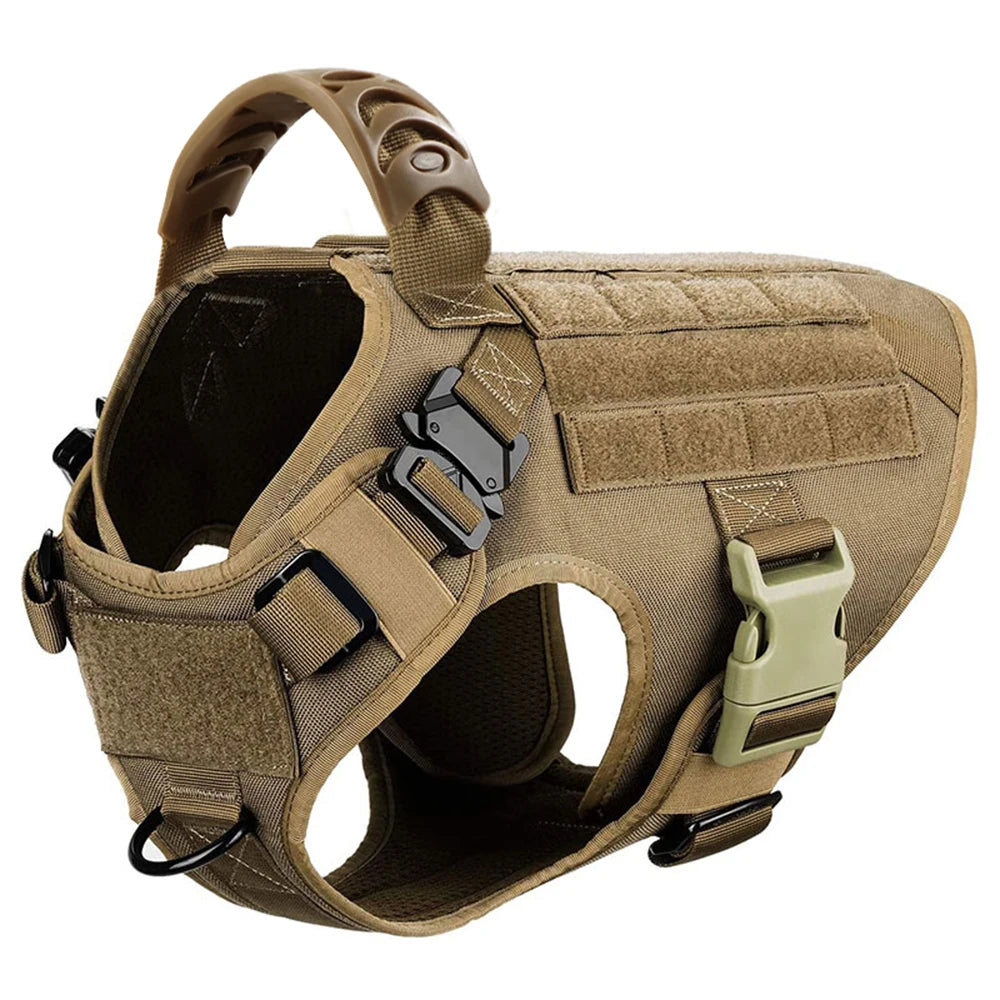 Military Large Dog Harness Training Pet Vest for French Bulldog