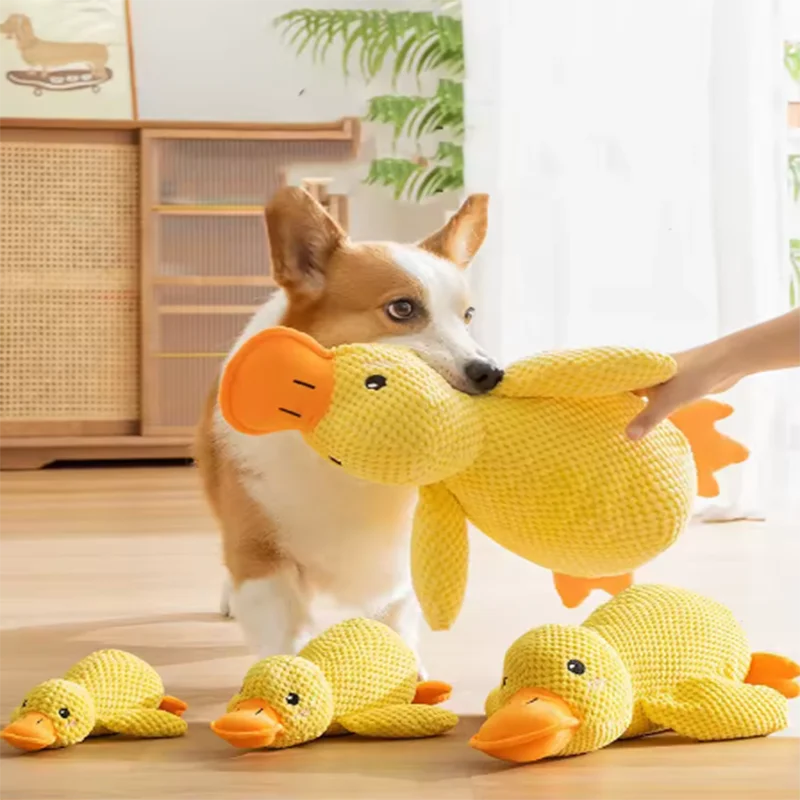 Patito Amarillo Abrazable: El Juguete de Peluche que Acaba con el Aburrimiento y Trae Paz a Tu Perrito