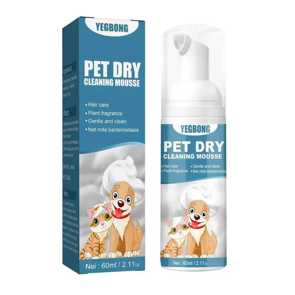 Waterless Cat Dog Shampoo No Rinse Dogs Cats Cleaning Mousse Pet Grooming Supplies for Safe Bathless Cleaning Odor Eliminator