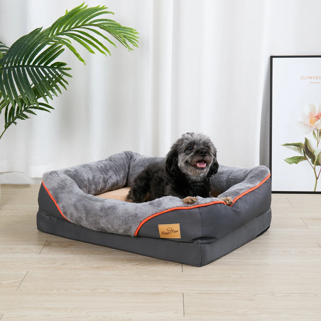 Super soft orthopedic pet bed made of foam, cotton, and a removable cover.