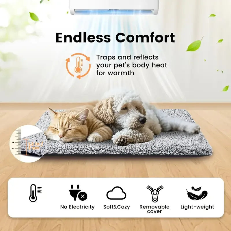 Cozy No-Electric Self-Warming Blanket: Keep Your Puppy or Kitten Toasty All Winter!"