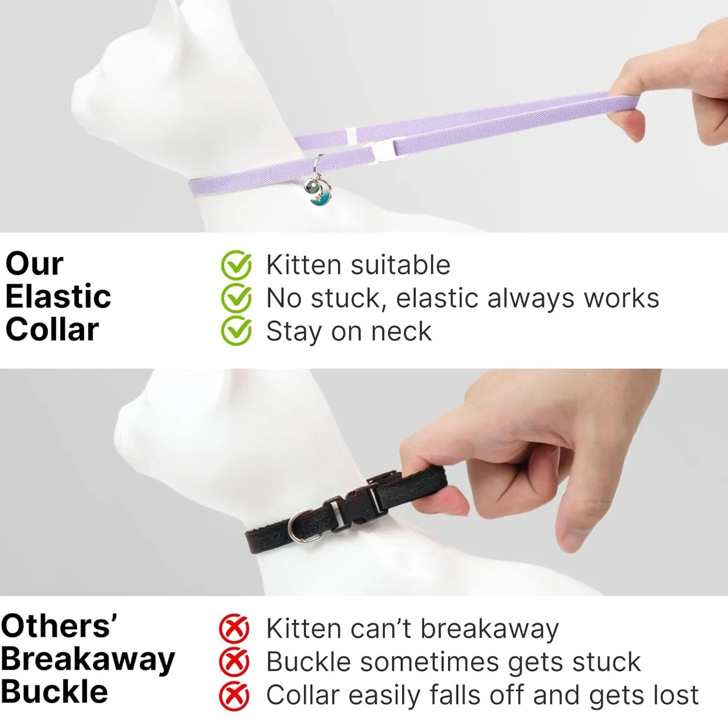 Fashion Airtag Pet Collar Adjustable Elastic Nylon Puppy Cat Collar with Bell Anti-lost GPS Tracker