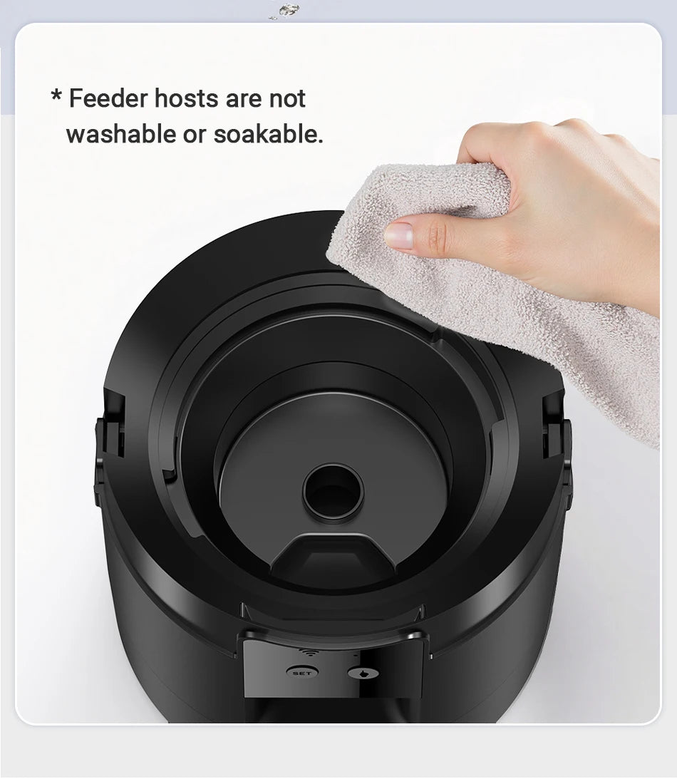 Wi-Fi Enabled ROJECO 2L Pet Feeder: Precise Portions for Cats & Dogs Remotely