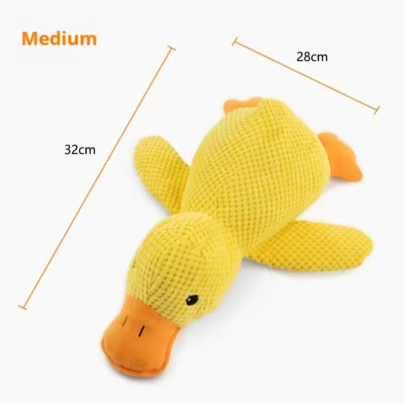 Patito Amarillo Abrazable: El Juguete de Peluche que Acaba con el Aburrimiento y Trae Paz a Tu Perrito