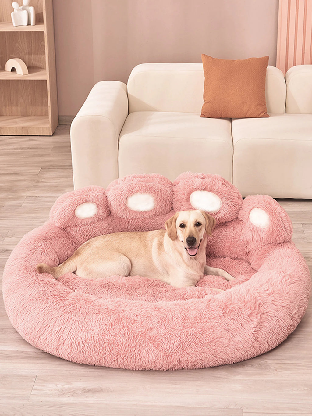 Fluffy Dog Bed Winter Warm Large Pet Products Small Sofa Baskets Pets Kennel Mat Puppy Cats Supplies Basket Blanket Accessories