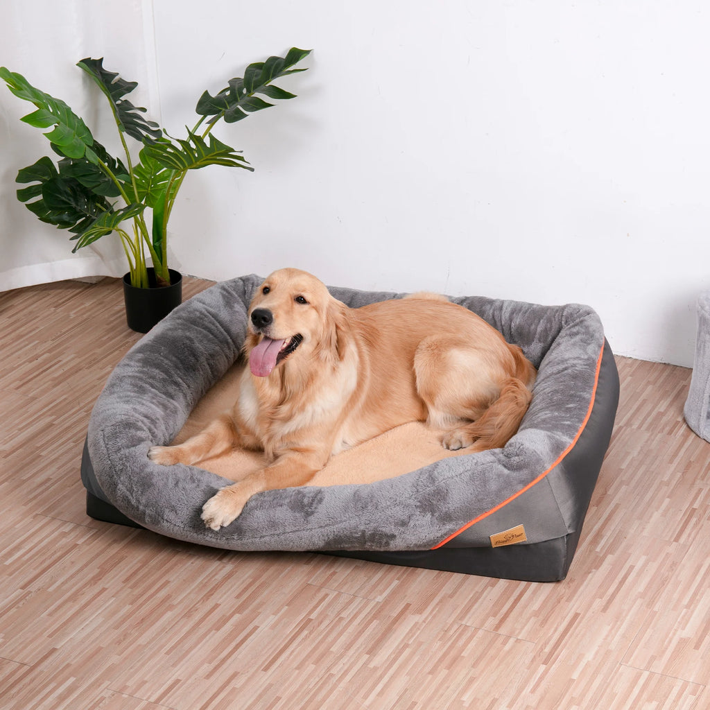 Super soft orthopedic pet bed made of foam, cotton, and a removable cover.
