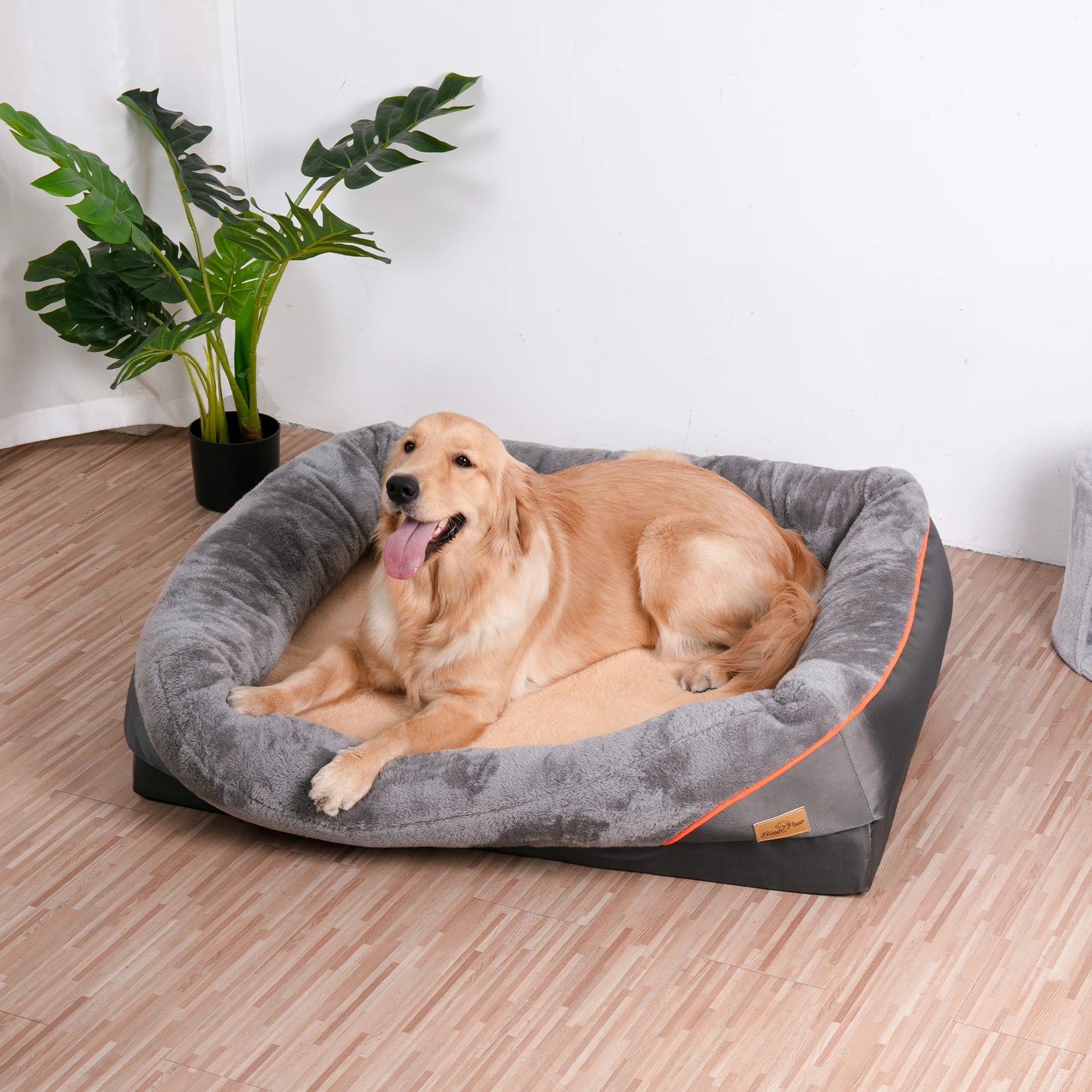 Super soft orthopedic pet bed made of foam, cotton, and a removable cover.