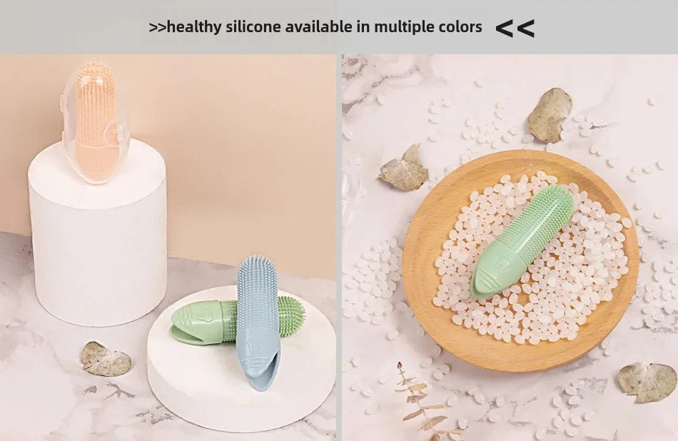 Dog Toothbrush, 360° Cleaning Finger Toothbrush for Dogs, Food Grade Silicone Dog Finger Toothbrush for Dogs & Cats Dental Care