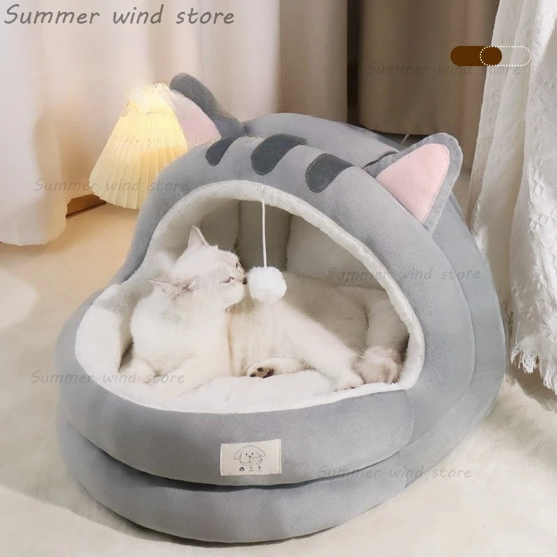 New Cute Mongolian Yurt Pet Nest Home Pet Supplies Semi Closed Panda Nest Fun Cat Playful Autumn and Winter Warm Dog Nest