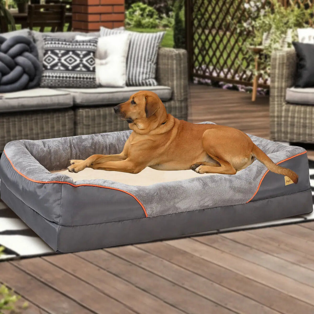 Super soft orthopedic pet bed made of foam, cotton, and a removable cover.