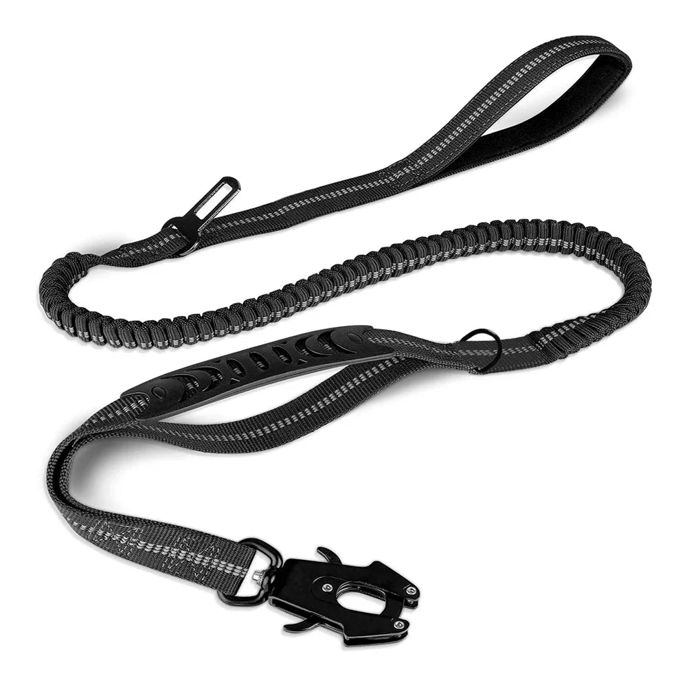 Reflective Shock Absorbing Pet Leashes with Car Seatbelt for Large Dogs