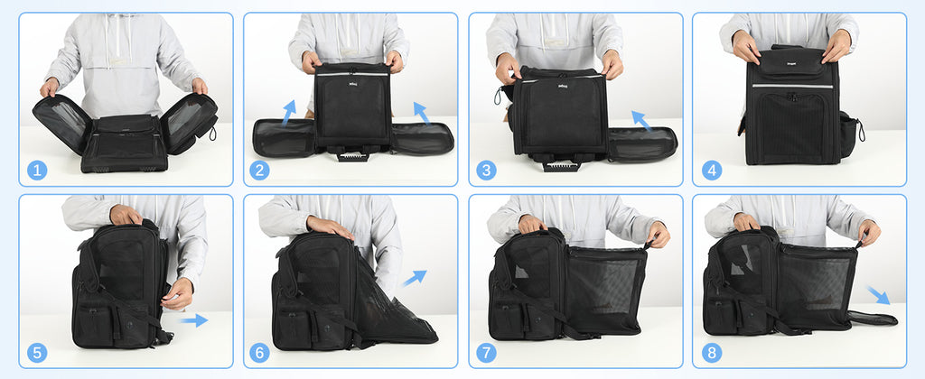 Dogat Pet Backpack Portable  & Breathable Cat/dogs Carrier with Mesh Window Foldable